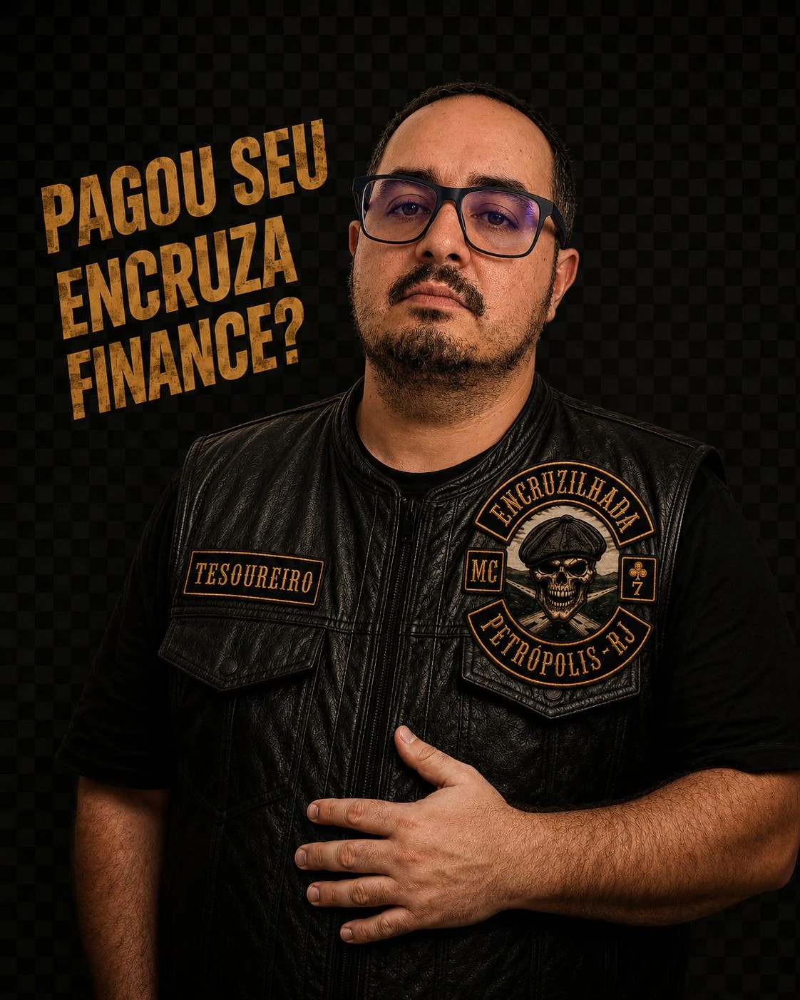 Tesoureiro do Encruzilhada MC representando a gestão financeira do clube